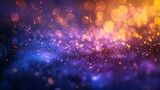 Fototapeta Sypialnia - Vibrant Abstract Bokeh Background in Purple, Gold, and Blue Generative AI