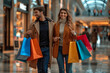 © Dzmitry - Man and Woman Walking With Shopping Bags in Mall