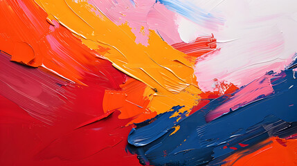 abstract bold primary color heavy acrylic paint shapes and brushstrokes texture pattern background. 
