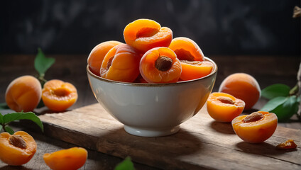 Wall Mural - Dried apricots on the table close-up