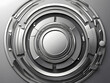 © Mahmud - Abstract grey technology design with silver circle design.
