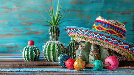 Wall Mural - Amazing mexican party decoration