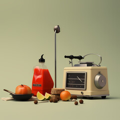 Canvas Print - Artistic composition of everyday objects. 