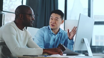 Poster - Two Men Working at Computer