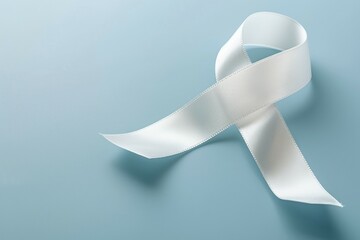 Wall Mural - A ribbon is tied in bow and is white