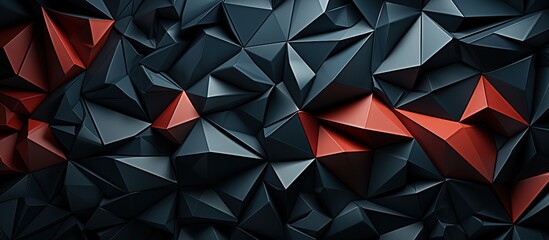 Wall Mural - chaotic polygonal shape. Futuristic background.