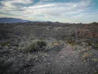 Steep trail in Nelson Hills OHV area by Las Vegas Nevada