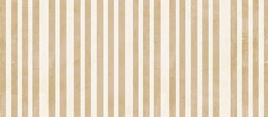 Wall Mural - Beige and white vertical parallel stripe pattern on a seamless background.