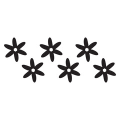 Wall Mural - Black color flower shape icon