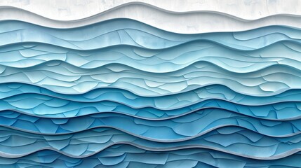 Poster - 3d geometric gradient shapes on abstract blue background banner for versatile design projects