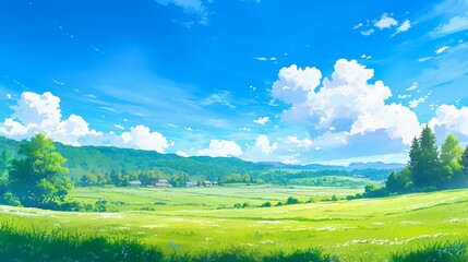 Poster - 広大な草原の風景3