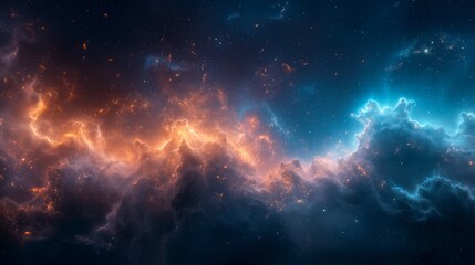Black dark turquoise blue white night sky. Cloud star constellation galaxy nebula universe space dream fly sleep. Light moon glow twinkle. Fantasy, fantastic, epic. Wallpaper concept
