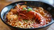 Ramen with lobster fusion cuisine