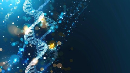 DNA structure, blur abstract background