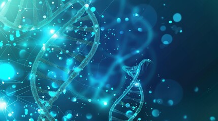 DNA structure, blur abstract background