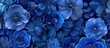 Seamless of abstract blue flowers for greeting cards and interior design.