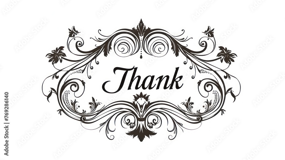 Thank you on white background. modern calligraphy white background ...