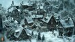 © Justlight - A snowcovered village its residents huddled indoors as they wait for the apocalyptic cold front to pass.