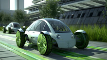 Eco-Friendly Concept Cars On Sustainable Highway
. Eco-friendly, Futuristic Concept Cars With Green Wheels Traveling On A Sustainable Highway Alongside Urban Greenery.

