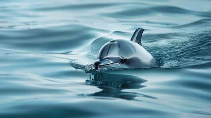 Vaquita, porpoise species in the ocean. AI Generated