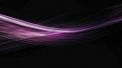 wide purple line on isolated black background generative ai