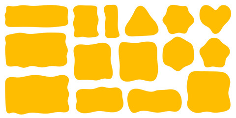 Poster - abstract liquid shapes. organic flat blobs. irregular fluid bubbles. random wavy spots and curvy ele