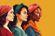 © L.S. - Simplified portraits showcasing the resilience, determination, and inner strength of diverse, empowered women, embodying courage and confidence.