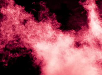 Poster - Red smoke isolated black background