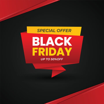 vector Black Friday Sale with Black Background
