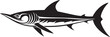 Aquatic Hunter Thresher Shark with Black Icon Oceanic Majesty Thresher Shark Black Vector Logo