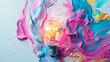 Illustration of colorful bulb with splash of colors on black background creativity eureka imagination inspiration