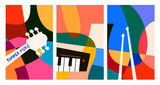 Fototapeta Młodzieżowe - Vector illustration colorful summer music festival banner