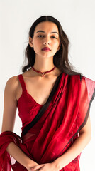 Poster - Young woman model wearing cotton saree