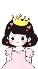 Wall Mural - cartoon cute princess illustration material
