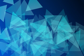 Wall Mural - Abstract Blue Geometric Background Dark Blue Gradient Vector. Triangle Bright Light Wallpaper Vector Copy Space For Text Creative Business Education Design Backdrop Modern Presentation 