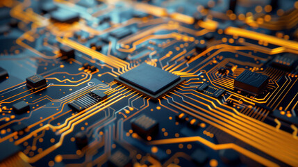 Processor with circuit board background