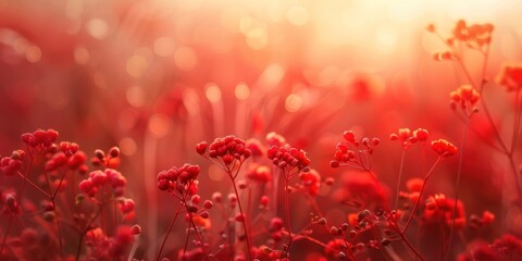 Generate an image of red nature background