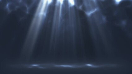 Wall Mural - Light rays blue background loop
