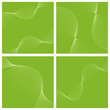 © Anna Lysohor - Set of abstract backgrounds with waves isolated on white. Vector banners with lines. Geometric element for design. Green color. Nature, eco, vegan