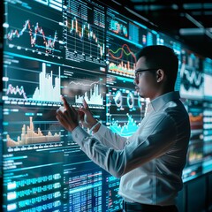 Poster - Analyzing Financial Data on Futuristic Digital