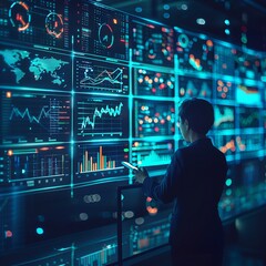 Poster - Analyzing Financial Data on Futuristic Digital