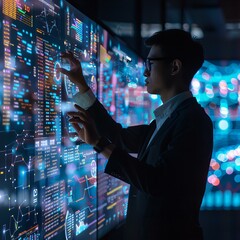 Poster - Analyzing Financial Data on Futuristic Digital