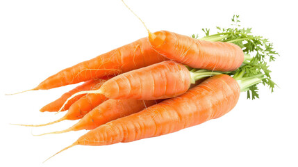 Wall Mural - orange carrots isolated on white or transparent png