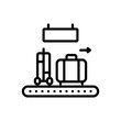 © WEBTECHOPS - Black line icon for left luggage