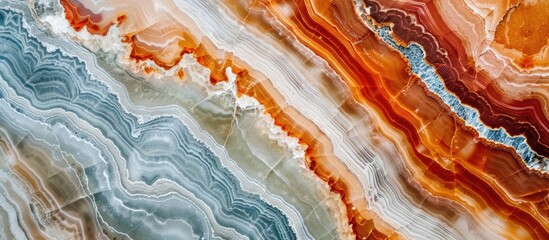 Natural stone's colorful structure up close