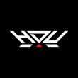 HDU letter logo vector design, HDU simple and modern logo. HDU luxurious alphabet design