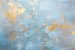 Abstract Painting Featuring Blue and Yellow Hues