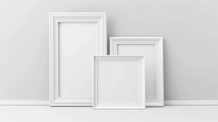 Aufkleber - On a white background, a modern photo frame stands out