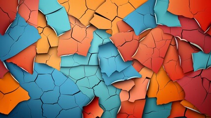 Poster - Background with torn paper pieces. Modern EPS 10