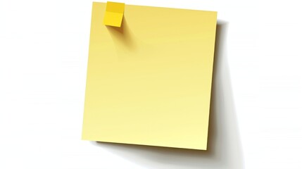 Poster - A yellow stick note with a white background, isolated on a white background